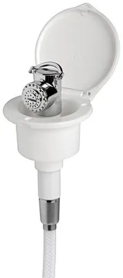 Obrázok produktu pre Elegantný sprchový box biela PVC hadica 2,5 m horizontálne namontovaná, 1 kus