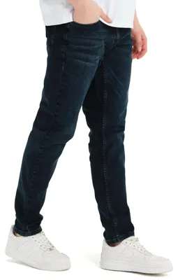 Produktbild von Smith & Solo Jeans Herren - Stretch Slim Fit Jeanshose Modern Männer Hose (Blau-Schwarz, 33W34L) – Größe 33W / 34L