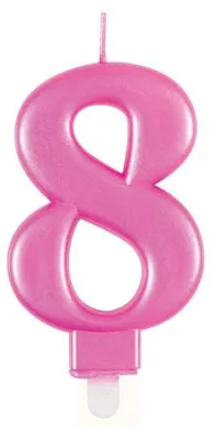 Produktbild von Kerzenzahl Pink #8