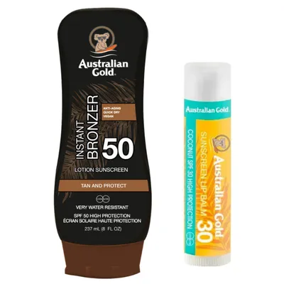 Obrázek produktu pro Australský zlatý balzám s bronzerem SPF50 + ochranná rtěnka