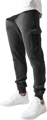 Zdjęcie produktu dla Urban Classics - Spodnie dresowe FITTED Cargo Charcoal - XXL