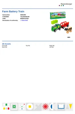 Produktbild von Bauernhof-Batterie-Zug BRIO 63601800
