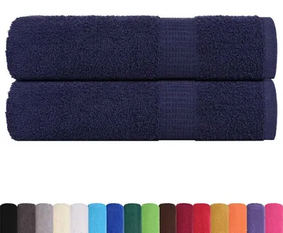 Immagine prodotto di vidaXL Asciugamani da doccia FROGN, 2 pezzi, blu navy, 70x140 cm, 360 g/m²