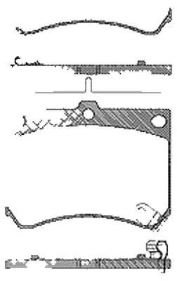 Produktbild von Bremsbelagsatz Scheiben 15 mm mit Verschleißwarnung TRISCAN für u.a. MAZDA 323