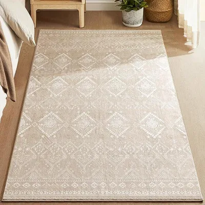 Zdjęcie produktu dla Miękki dywan boho cappuccino 120x170 cm, pranie w pralce