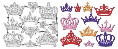 Metall-Stanzformen Kronen für Kartenherstellung DIY Scrapbooking