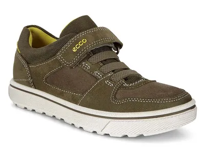 Produktbild von ECCO Kinder Halbschuhe Glyder aus braunem Leder zum Schnüren mit Klettverschluss 30