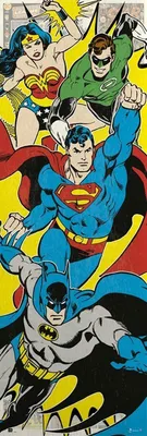 Produktbild von DC Comics - Heroes - Group - Türposter Druck - Größe 158x53 cm