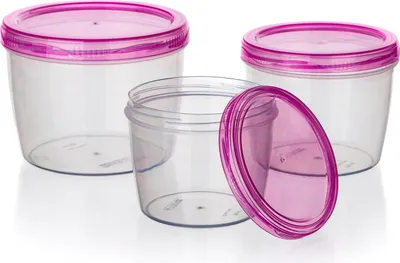 Immagine prodotto di Vaso a sfera. set da 3 pezzi. (0,25.0,37.0,6l) plastica