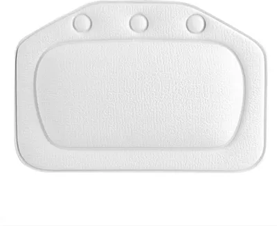Imagen del producto de Almohadilla para la bañera, de espuma suave, acolchada, con ventosas, de color blanco