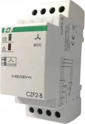 Produktbild von F&F | Phasenausfall-Sensor CZF-2B - 3x400V - Schutz für Elektromotoren - Asymmetrie-Überwachung - IP20