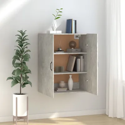 Obrázok produktu pre The Living Store nástenná skrinka betónová sivá 69,5x34x90 cm materiál na báze dreva