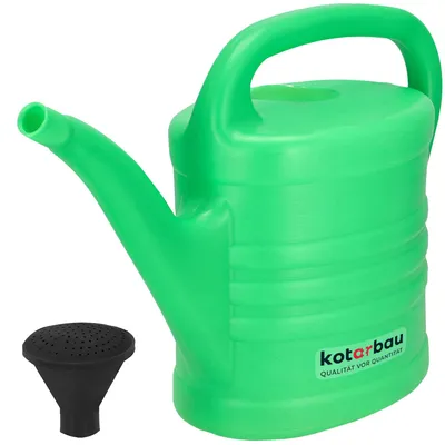 Productafbeelding van KOTARBAU® Gieter, 5 liter, ovaal, duurzame tuingieter van kunststof, voor het gieten van bloemen met gietdouche, irrigatiesysteem, gieter, bloemgieter voor binnen en buiten