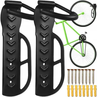 Produktbild von Fahrrad Wandhalterung Wandhaken Aus Stahl Bis 25 kg Mit Gummischutz Fuer 16-29 Zoll Fahrrad Halter Wandmontage Inkl Duebel