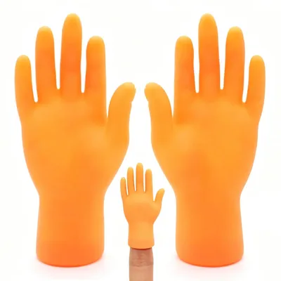 Imagen del producto de Muñecos de dedo con forma de manitas, 10 unidades, de goma, para juegos