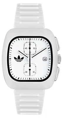 Produktbild von Adidas Uni Uhr RETRO WAVE TWO CHRONO Silikon weiß AOSY24532
