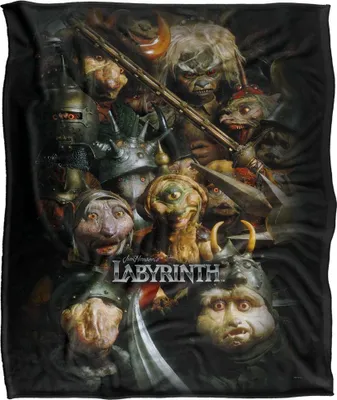 Immagine prodotto di Labyrinth - Coperta "Gaggle Of Goblins", setosa, morbidissima TV24397 (Taglia unica) (Nero)