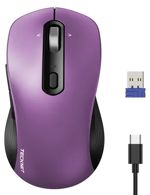 Productafbeelding van Bluetooth-muis, draadloos, oplaadbare draadloze muis met 4-weg scrollwiel, 4800 dpi