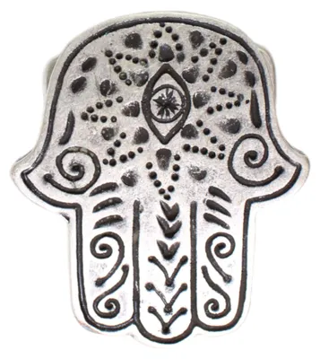 Produktbild von FRONHOFER Gürtelschnalle Hand der Fatima 4 cm, altsilber