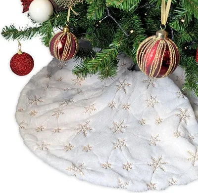 Produktbild von Unique Living - Weihnachtsbaumdecke Amara - 120x120cm - Weiß