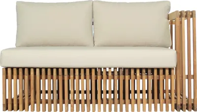 Produktbild von Ecksofa Loppio Outdoor Gartensofa rechts aus Teakholz von Teako Design