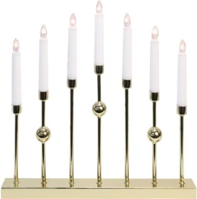 Produktbild von Star Trading 138-00-1 Fensterleuchter "Gustavo", 7-flammig, gold