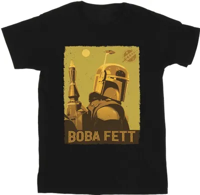 Image de Star Wars - "The Book Of Boba Fett Planetary Stare" T-shirt pour homme BI44929 (L) (Noir)