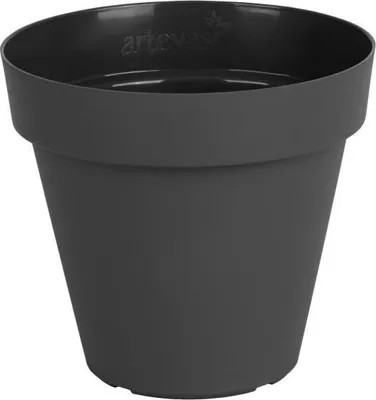 Image de Pot Capri D60 Anthracite Grand Pot Rond Résistant Pour Extérieur. - Artevasi