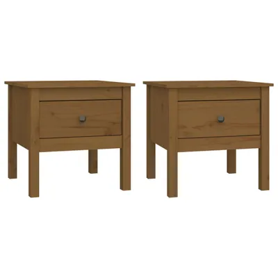 Immagine prodotto di Tavolini 2 pz. Marrone miele 50x50x49 cm in legno di pino massiccio