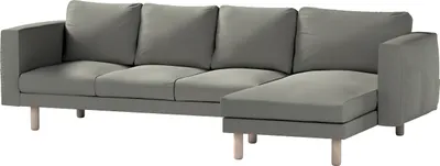 Produktbild von Dekoria Bezug für Norsborg 4-Sitzer Sofa mit Recamiere, grau, Norsborg Bezug für 4-Sitzer Sofa mit Recamiere