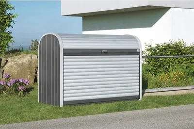Obrázek produktu pro Biohort roletový box StoreMax box na odpadky box na kola 190 - (190x97x136cm) tmavě šedý-metalický