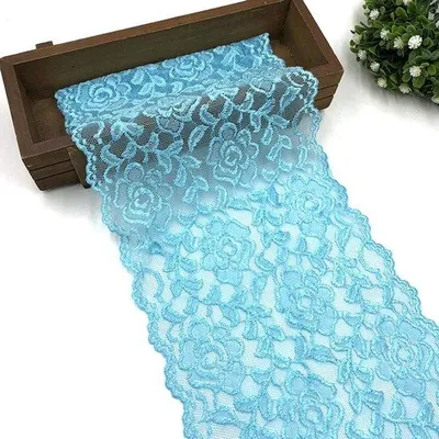 Produktbild von Farbiges elastisches Kettengürtel 18 cm breit mit Blumenmuster für Nähen, DIY und Kleidungsdekoration - ideal für Unterwäsche und Handarbeitsprojekte