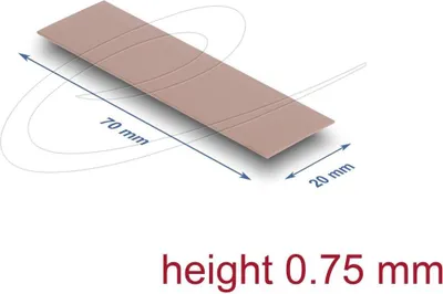 Productafbeelding van Delock - Thermische pad - geleidend, 70 x 20 x 0,75 mm, voor M.2 modules, 3,0 W/mK, siliconenvrij - roze