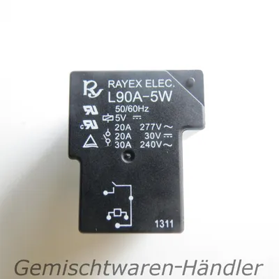 Productafbeelding van Relais, 5V stuursignaal, 230V, 30A vermogensrelais, 30V, 20A, Ampère, Volt, L90A-5W