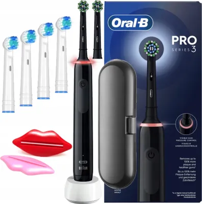 Produktbild von Oral-B | Elektrische Zahnbürste - Pro 3 3000 - Schwarz - 3 Reinigungsmodi - 2 Wochen Akku-Laufzeit