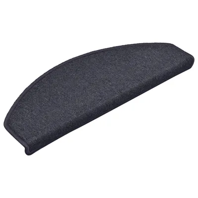 Obrázok produktu pre vidaXL Podložky na kroky 30 ks 65 x 24 x 4 cm Tmavo šedá a modrá Polkruhové veľké