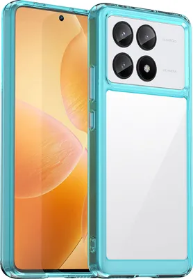 Produktbild von Schutzhülle für Xiaomi Poco X6 Pro/Redmi K70E Klar Rückseite Stoßfeste TPU Silikon Bumper Hülle Hellblau