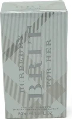 A product box for Burberry Brit for Women Eau de Toilette.
