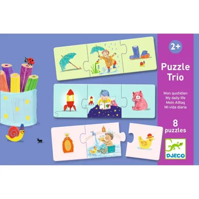 Image de DJECO Puzzle Trio My Day 8x3 pièces 153546
