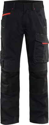 Produktbild von BLAKLÄDER Service Bundhose Damen Service Plus, schwarz / rot, Konfektionsgröße DE: 38
