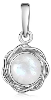 Produktbild von MATERIA by Matthias Wagner Regenbogen Mondstein Anhänger Silber 925 KA-59-Mondstein