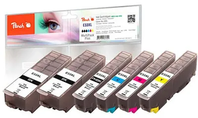 Produktbild von Peach Patrone Epson 33XL 2xbk MultiPackPlus komp retail