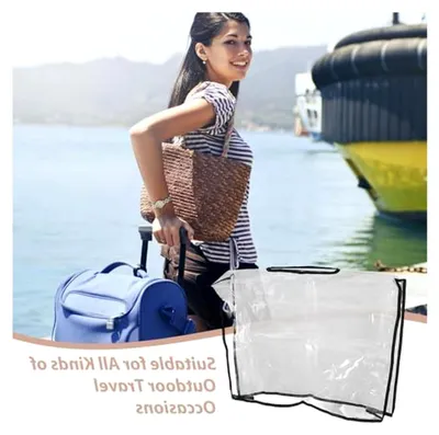 Produktbild von Transparente Regenschutzhülle für Handtaschen aus PVC 16,54 x 15,35 x 4,72 cm für Camping, Wandern und Freizeit
