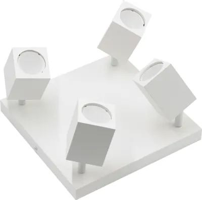 Zdjęcie produktu dla Lampa sufitowa Quantus biała 4xGU10x40W metal wym:15x26x26cm IP20 IdeaLED