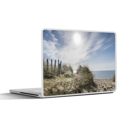 Produktbild von MuchoWow® Laptop Aufkleber Sticker Cover Sonne - Wolken - Strand 40x30 cm - Laptop Dekoration - Selbstklebend