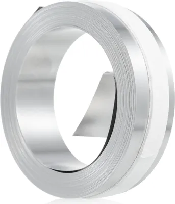 Obrázok produktu pre 3D hliníková reliéfna páska, na ručné použitie, bez lepidla, náhradná náplň pre tlačiarne štítkov DYMO M1011/M11 – 1 rolka, 12 mm × 4,8 m