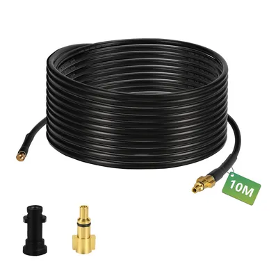 Produktbild von Jopassy Rohrreinigungsschlauch für Hochdruckreiniger 180bar- Rohrreinigungsset Schlauch mit Adapter geeignet für Kärcher K2-K7 10m