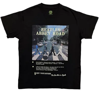 Obrázek produktu pro The Beatles Abbey Road 8 Track Black XL Tričko