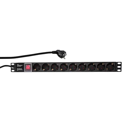 Image de LOGILINK LogiLink PDU9C02 unité de distribution d'alimentation (PDU) 9 prise(s) CA Noir