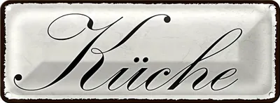 Produktbild von Blechschild Hinweis 27x10cm Küche weißes Schild